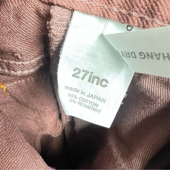 Chimala Chimalayan Japan Selvedge Denim Redish brown Low Rise Size 27 - Picture 6 of 7